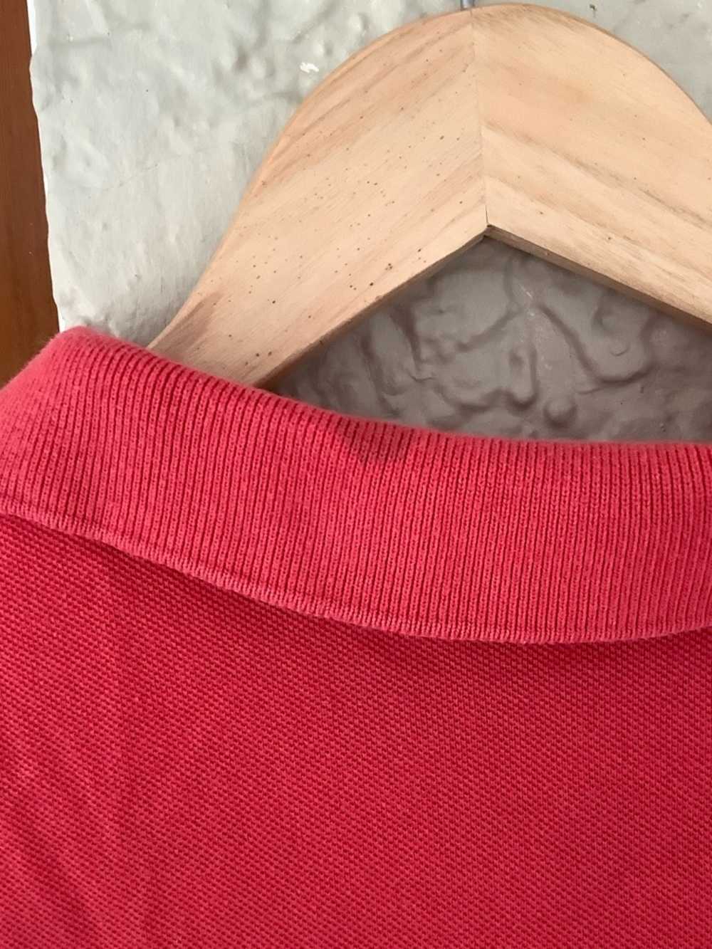 Lacoste Men's Coral Red Polo with Signature Crocodile - Picture 6 of 6